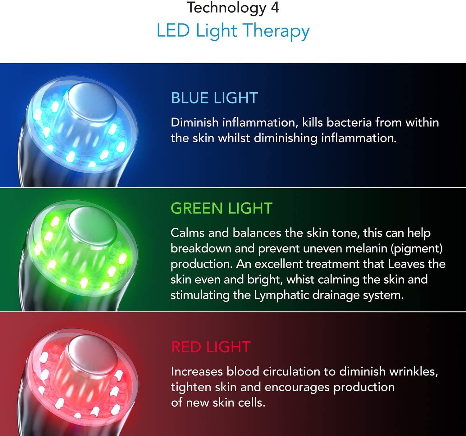 Pure Daily Care Luma - 4 in 1 Skin Therapy Wand - Ion Therapy LED Light Machine - Wave Stimulation- Massage - Anti Aging - Lift & Firm Tighten Skin Wrinkles - Image 7